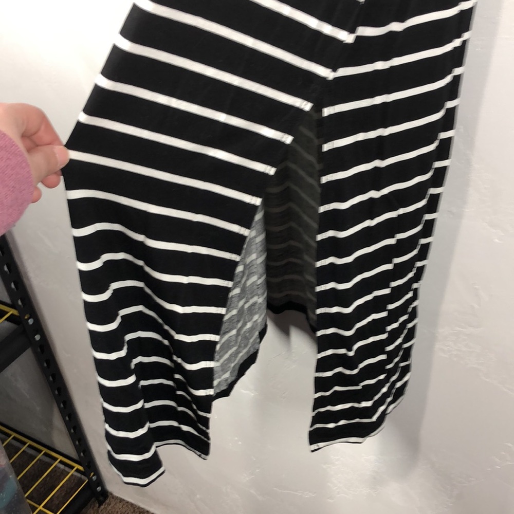 NWT a.n.a black and white stripe maxi skirt medium - Picture 5 of 11